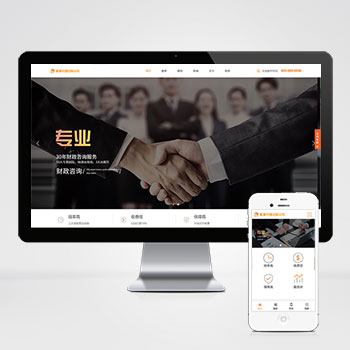 (自適應手機版網站)響應式代理記賬財政咨詢服務類PHP網站建設案例 html5財務會計類網站制作案例