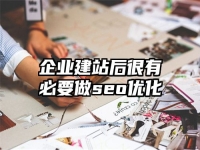 企業建站后很有必要做seo優化