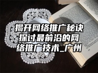 揭開網(wǎng)絡(luò)推廣秘訣探討最前沿的網(wǎng)絡(luò)推廣技術(shù)_廣州